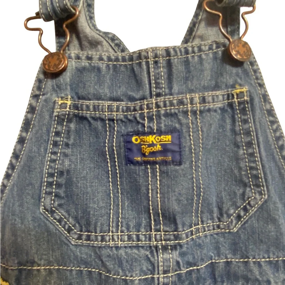 OshKosh B'Gosh Toddler Size 3 Denim‎ Jean BIB Overalls Carpenter